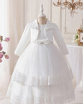 6002 Customizable Summer Flower Girls' Dresses White Princess Fluffy Wedding Frock Kids Suit
