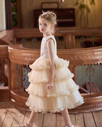 5262 Girls Party Dress Elegant Girls' Dresses Pageant Puffy Quality Cake Princess Gown Formal Special Occasions Frock