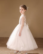 6262 Flower Lace Kid Dress Girls Wedding Evening Costume Girls Clothes Princess Party Pageant Dresses Girls