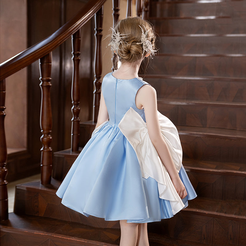 5160 Pink Kids Girls' Party Dress Birthday Elegant Princess Flower Girls' Dresses for Wedding Children Dresses Kids Girls' Wear