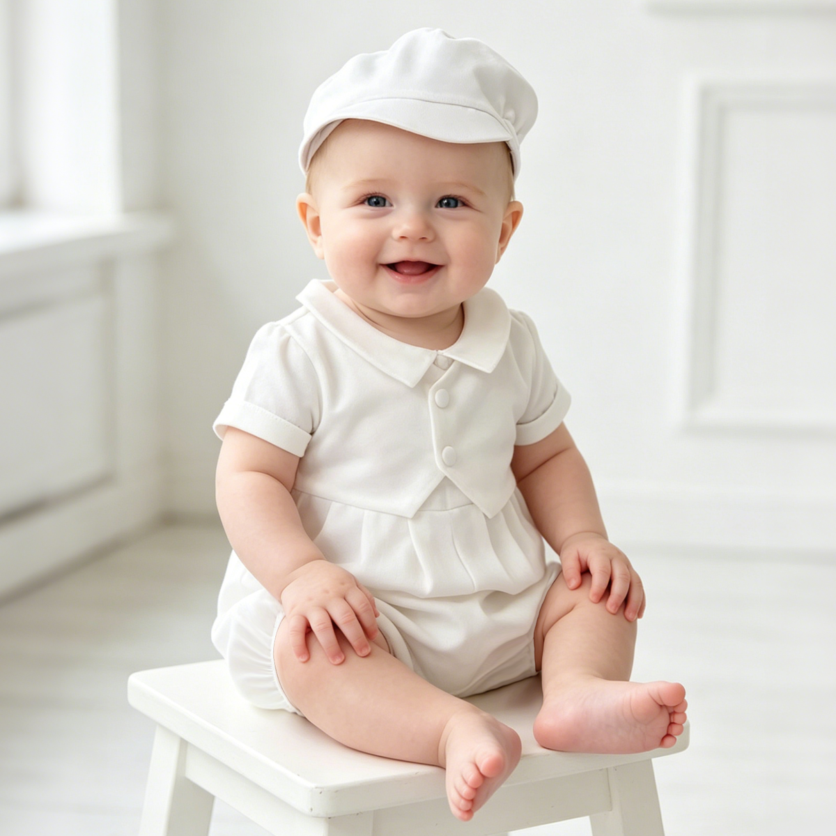 6151 Indian Baby Boy Peter Pan Collar Formal Wear 2 Pcs Outfit Set 4 Months 1 Years Old Baby Boy Traditional Ceremony Formal Dresses