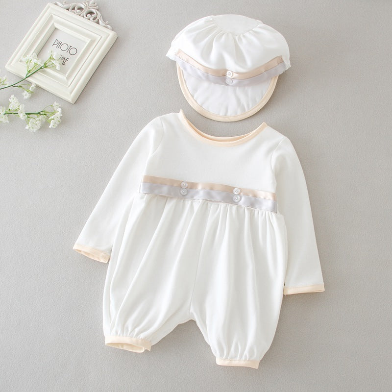 7592 White Infant Baby Knit Jumper Christening Boy Girl Baby Clothes Baptism With Hat
