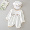 7592 White Infant Baby Knit Jumper Christening Boy Girl Baby Clothes Baptism With Hat