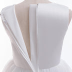 5091 Wholesale White Princess First Holy Communion Flower Girl Wedding Year 11 Graduation Dresses for 7-10 Years Old Kids Girls