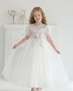 5132 Princess Dress for Girls Summer Wedding Dresses Floral Birthday Parties Special Occasions Kids Wear Wholesale