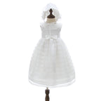9892 Baby Girl Baptism Dress 3-24 Months White Lace Sleeveless Christening Dress Wedding Party Outfit
