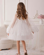 5110 Children's Dress Party Kids Wear Embroidery Lace Wedding 3 to 10 Years Birthday Girls Flower Dresses