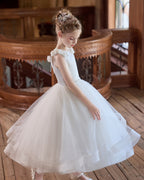 5257 Flower Girl Dresses Wedding Kids Elegant Girls' Dress Pageant Puffy Princess Party Children's Clothing