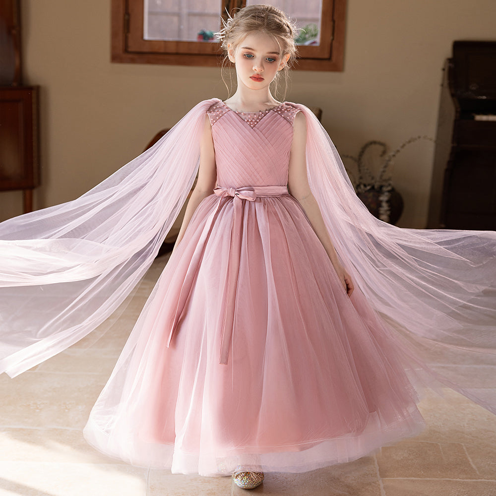 5159 Flower Girl Wedding Bridesmaid Dress 4-12 Birthday Party Ball Gown Evening Dress Elegant Princess Dress for Girl