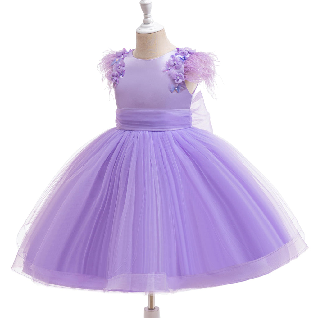5182 Wholesale Toddler Flower Girls Tulle Dress Birthday Pageant Party Princess Formal Dresses Wedding Fancy Fairy Dress for Girls