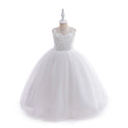 7893 Kids Tulle Prom Ball Gown New Design Birthday Pageant Party Wedding Floral Flower Girl Dress Cute Fancy Backless Casual