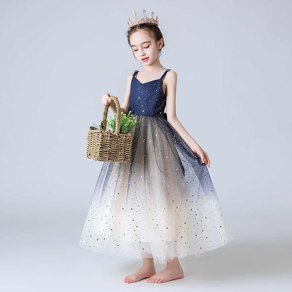 8560 Glitter Soft  Tulle Flower Girls' Dresses Birthday Party Pageant Fancy Dresses