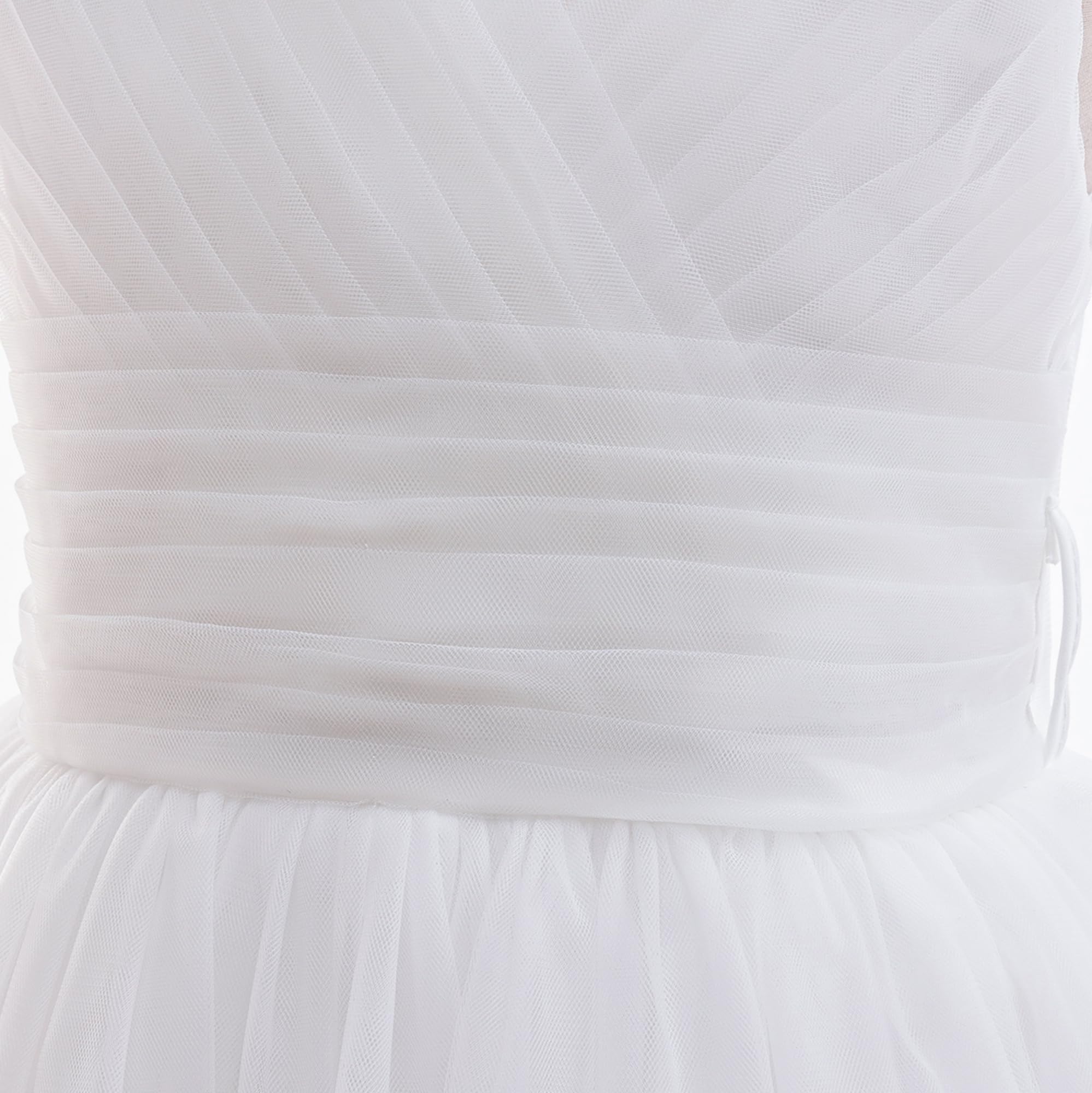 5091 Wholesale White Princess First Holy Communion Flower Girl Wedding Year 11 Graduation Dresses for 7-10 Years Old Kids Girls