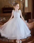 5257 Flower Girl Dresses Wedding Kids Elegant Girls' Dress Pageant Puffy Princess Party Children's Clothing