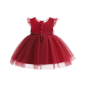 7693 Luxury Tulle Princess Dress 1 Year Old Baby Girl Pink Summer Casual 1st Birthday Party Wear Kids Dress