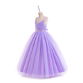 9726 Wholesale Elegant Purple Princess Evening Gown Flower Girl Wedding Birthday Party Dress Kids Teenager Girls Formal Dresses