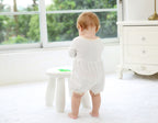7592 White Infant Baby Knit Jumper Christening Boy Girl Baby Clothes Baptism With Hat