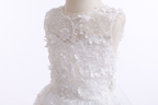 7789 Wholesale White First Holy Communion Dress Lace Custom Tutu Muslim Flower Girl Dress 8-9Y With Real Pictures Cheap Dresses