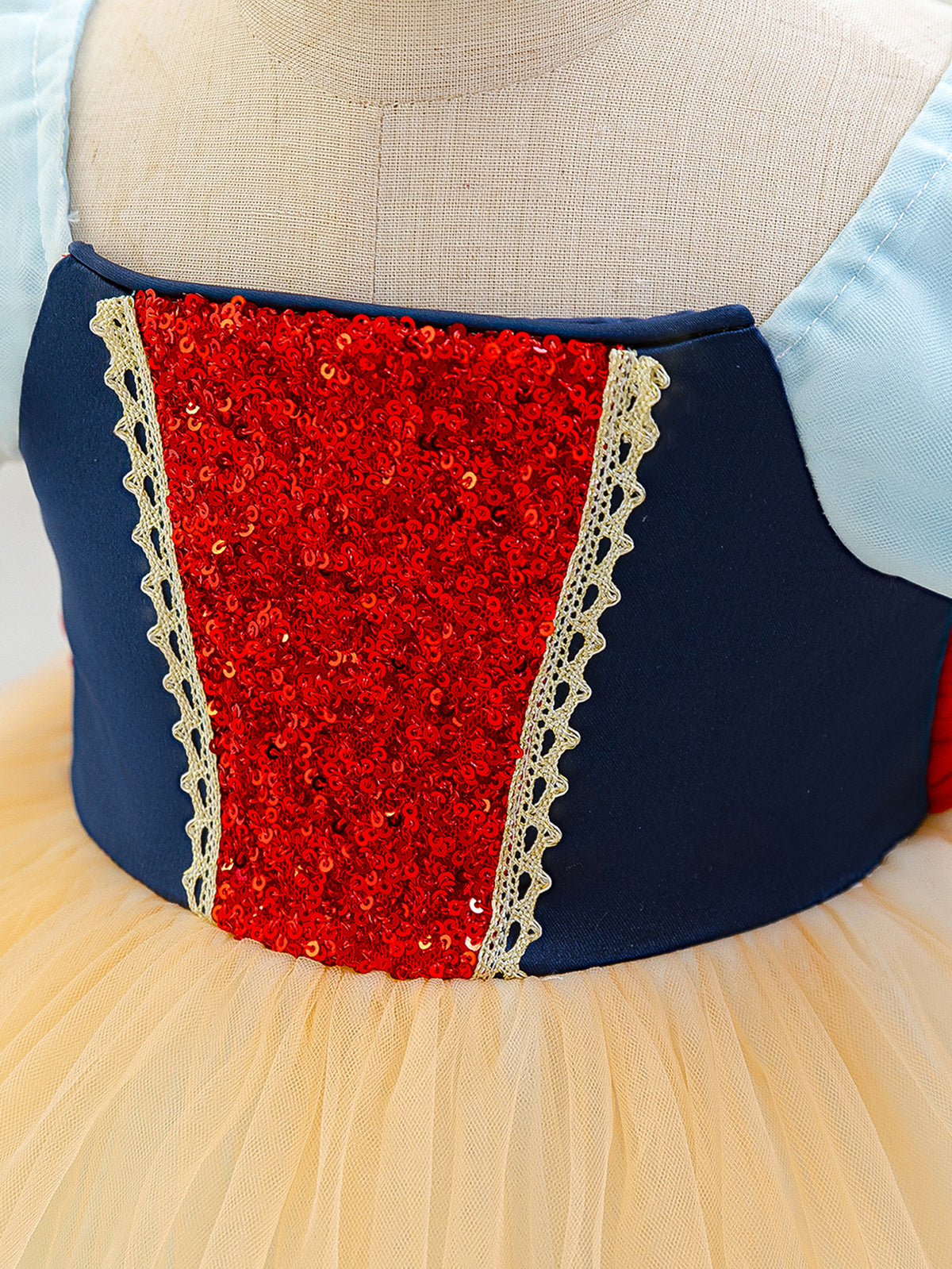 6268 Baby Girl Birthday Dresses Short Sleeves Party Formal Birthday Sequined New Design Baby Girl Princess Dress