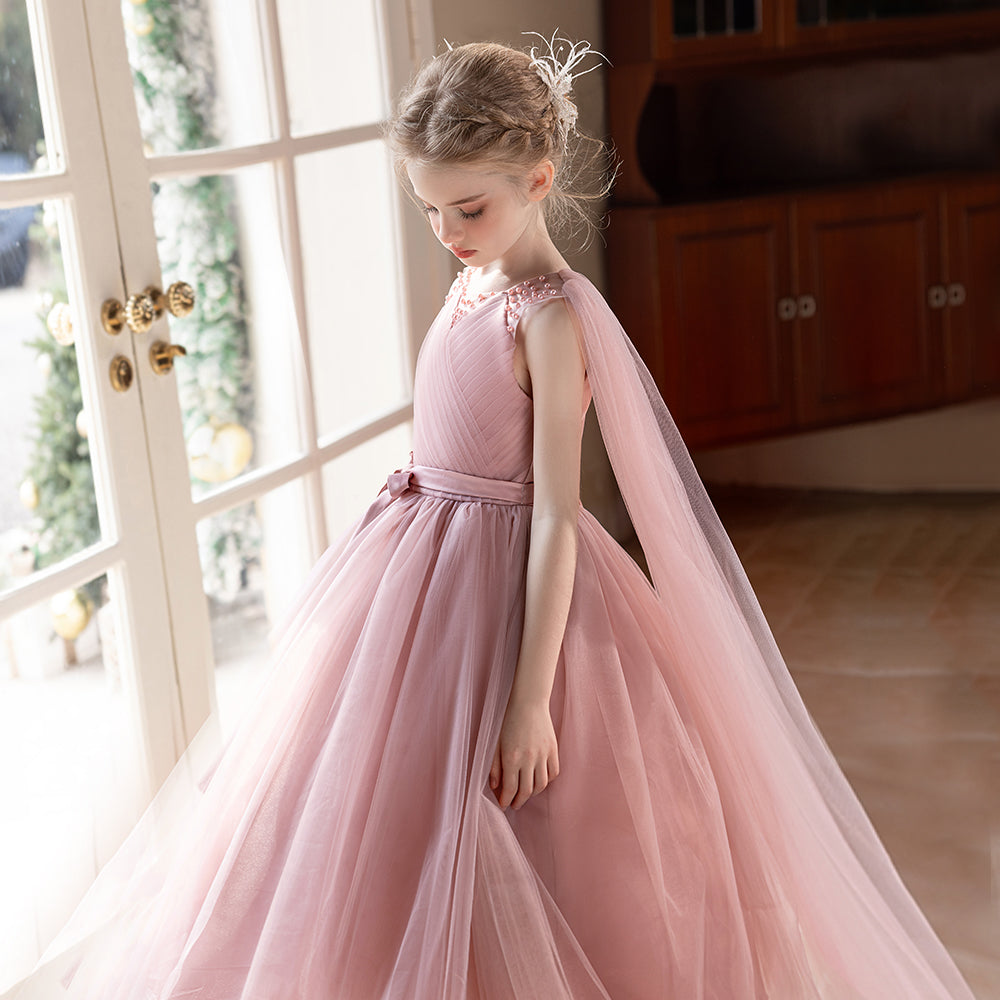 5159 Flower Girl Wedding Bridesmaid Dress 4-12 Birthday Party Ball Gown Evening Dress Elegant Princess Dress for Girl