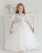 5133 Wedding Dresses Princess Sequin Lace Gown Flower Girls Dress up Birthday Christmas Luxury Kids Clothes
