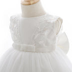 7909 Wholesale Luxury Elegant Light Casual Custom Embroidered Cotton Frock Dress for 1 Year Old Infant Baby Girls Kids Boys Birthday