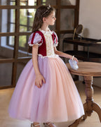 5209 Princess Dresses for Kids Prom Ball Gowns Elegant Festival Party Puffy Flower Girl Dress Piano Performance Clothing