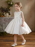 5370 Wholesale Satin Princess Night Summer Flower Girl Wedding Birthday Dresses for Kids Girls
