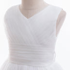 5091 Wholesale White Princess First Holy Communion Flower Girl Wedding Year 11 Graduation Dresses for 7-10 Years Old Kids Girls