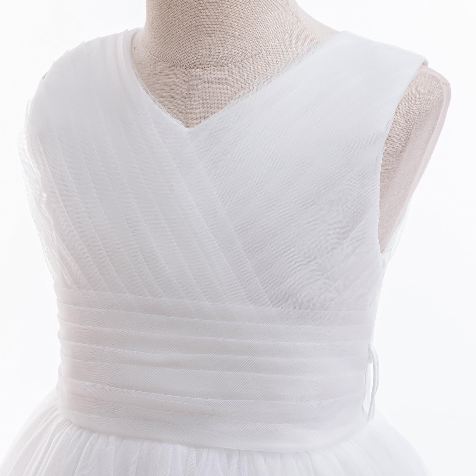 5091 Wholesale White Princess First Holy Communion Flower Girl Wedding Year 11 Graduation Dresses for 7-10 Years Old Kids Girls