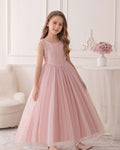 5098 Dresses for Girls Pageant Wedding Birthday Party pink Children Clothes Princess Flower Girls' Dresses