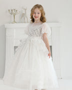 5133 Wedding Dresses Princess Sequin Lace Gown Flower Girls Dress up Birthday Christmas Luxury Kids Clothes