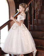 5230 High-End Girls Princess Dress for Weddings Birthdays Performances Puffy Skirt Elegant Flower Girl Clothes Kids Party Dresses