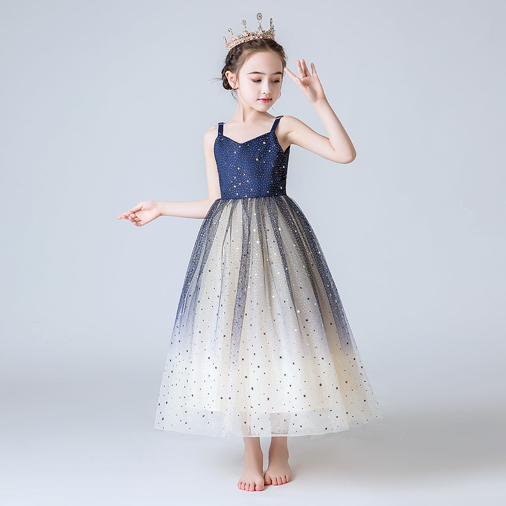 8560 Glitter Soft  Tulle Flower Girls' Dresses Birthday Party Pageant Fancy Dresses