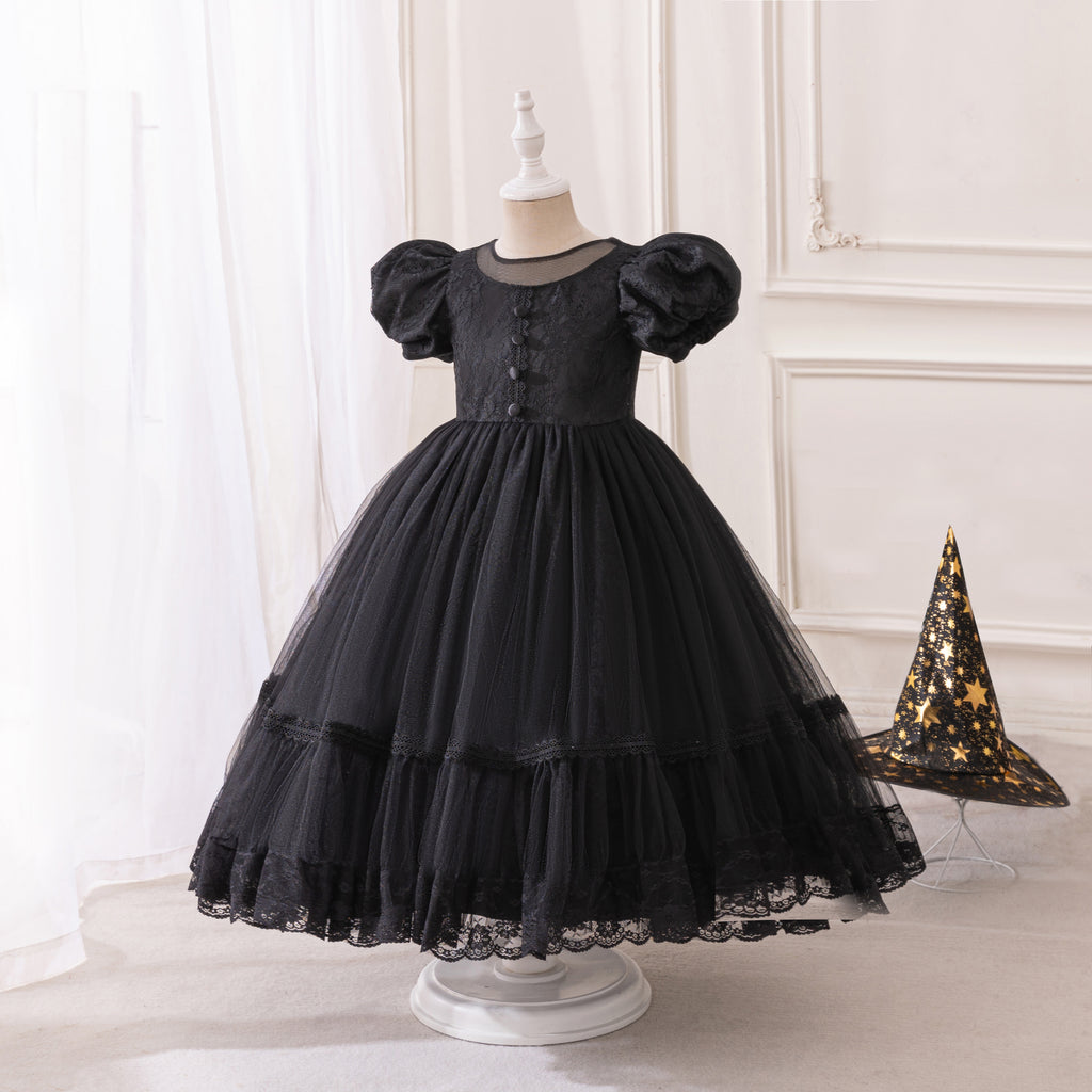5085 Kids Girl Halloween Dress Cute Festival Fancy Princess Girls Pageant Witch Formal Luxury Ball Gown Costume Cosplay Dresses
