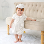 6151 Indian Baby Boy Peter Pan Collar Formal Wear 2 Pcs Outfit Set 4 Months 1 Years Old Baby Boy Traditional Ceremony Formal Dresses