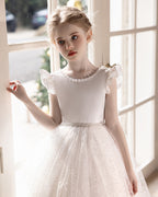 5139 Elegant Girl Fluffy Kids Dress for Girls Wedding Ceremony Costume Birthday Outfits White Princess Party Flower Girl Dresses