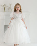 5133 Wedding Dresses Princess Sequin Lace Gown Flower Girls Dress up Birthday Christmas Luxury Kids Clothes