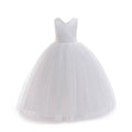 5091 Wholesale White Princess First Holy Communion Flower Girl Wedding Year 11 Graduation Dresses for 7-10 Years Old Kids Girls