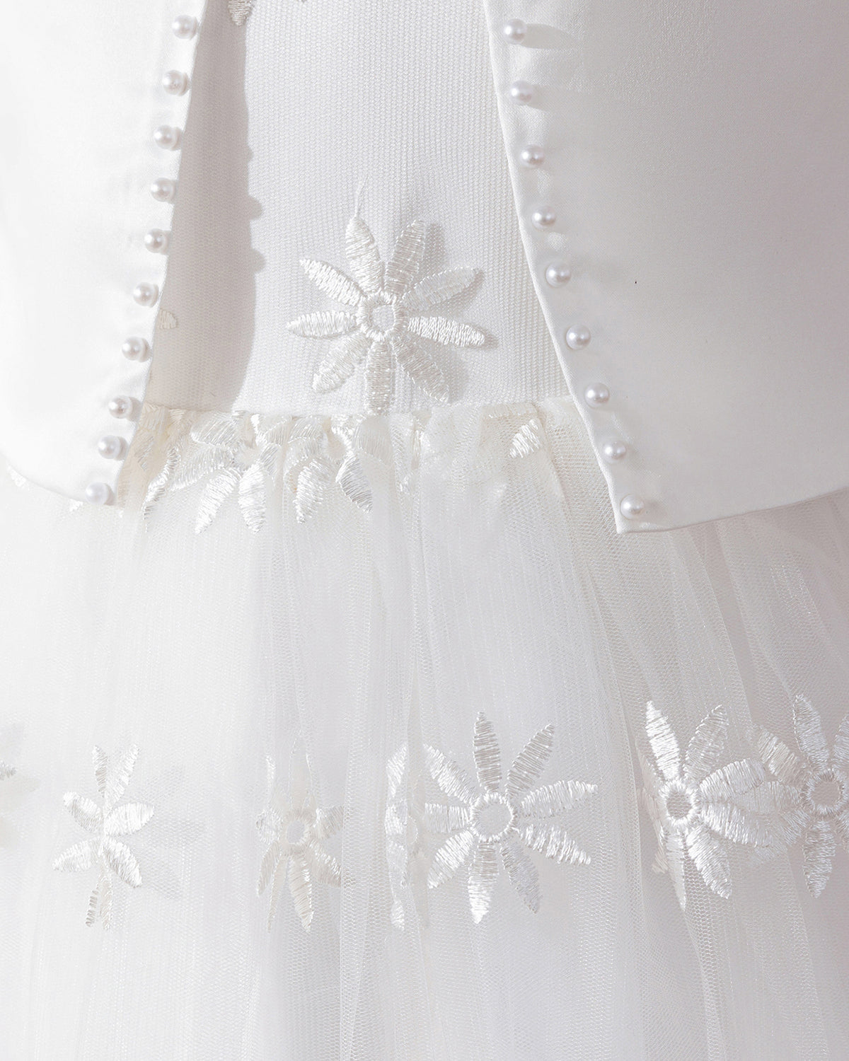 6008 White Wedding Dresses Dress Set, Lace Gauze Skirt Short Sleeved Girls Summer Dress