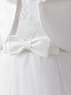 6002 Customizable Summer Flower Girls' Dresses White Princess Fluffy Wedding Frock Kids Suit