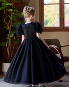 5261 Kids Dresses for Girls Elegant Sleeve Luxury Princess Dress Girl Party New Design Teenage Pageant Girls Clothes 8-12 Years