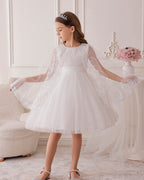 5110 Children's Dress Party Kids Wear Embroidery Lace Wedding 3 to 10 Years Birthday Girls Flower Dresses