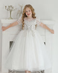 5132 Princess Dress for Girls Summer Wedding Dresses Floral Birthday Parties Special Occasions Kids Wear Wholesale