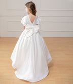 5052 Flower Girl Dress Beautiful Girls Casual Luxury Teenage Princess Wedding Pageant Sleeveless Prom Backless Fashion Ball Gown