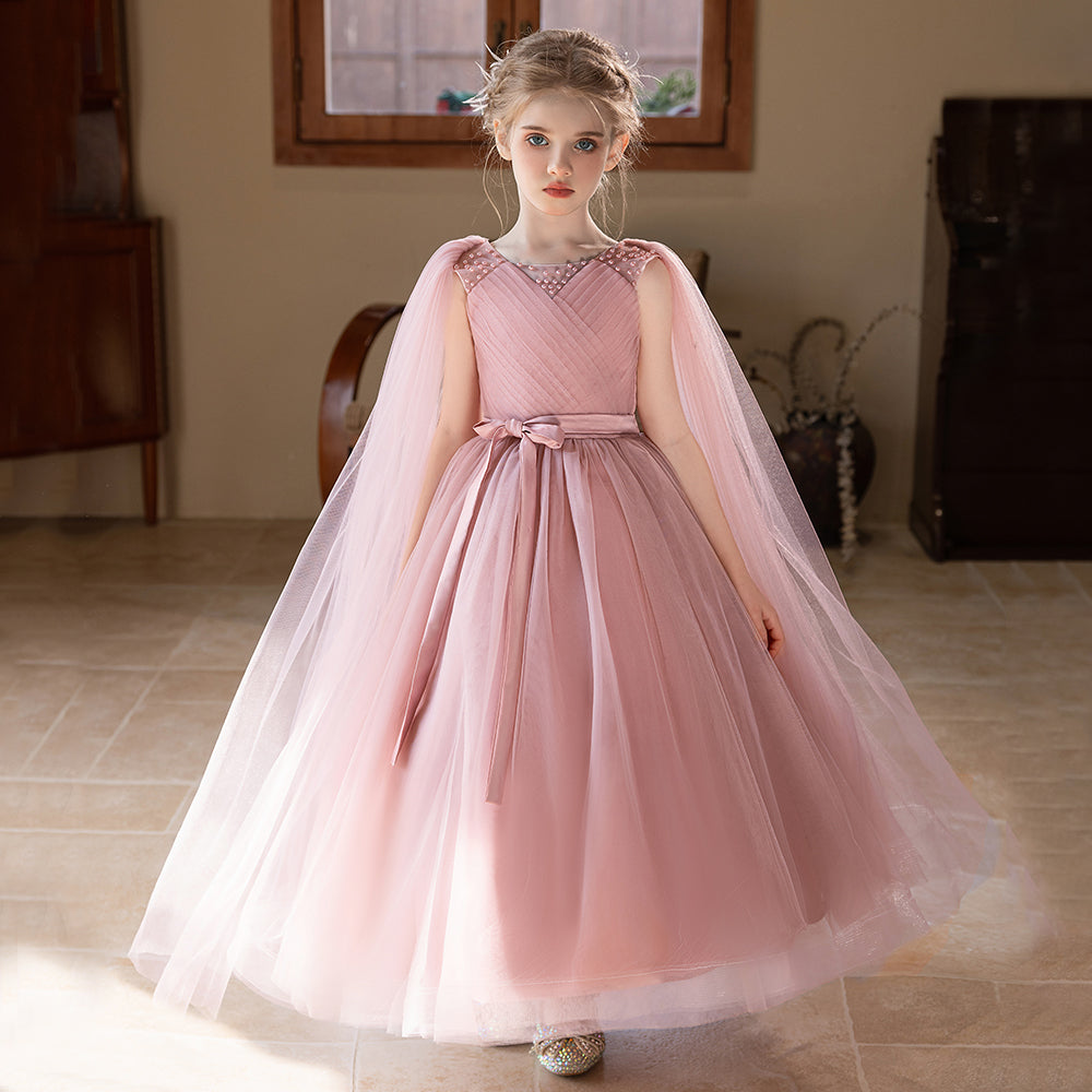 5159 Flower Girl Wedding Bridesmaid Dress 4-12 Birthday Party Ball Gown Evening Dress Elegant Princess Dress for Girl