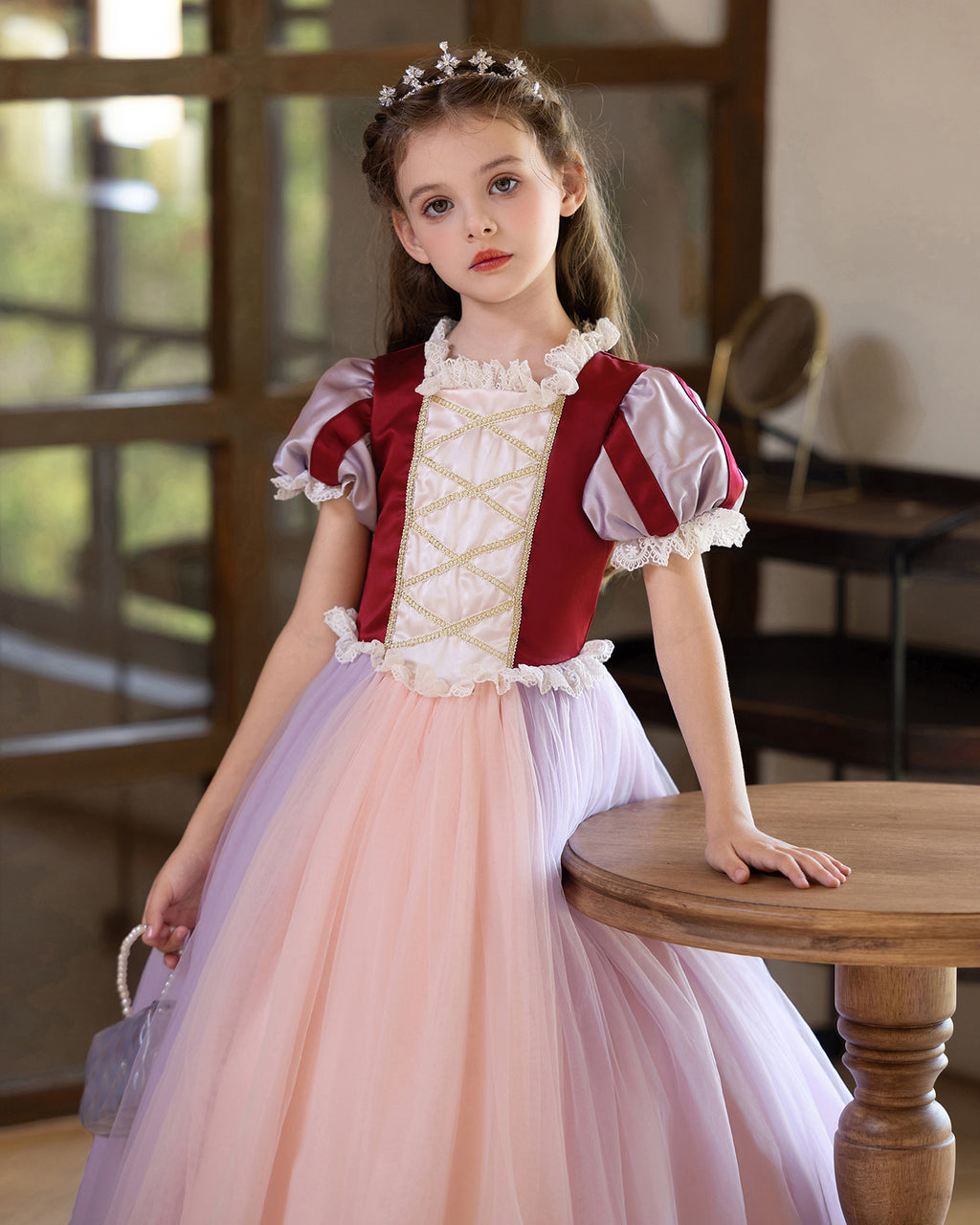 5209 Princess Dresses for Kids Prom Ball Gowns Elegant Festival Party Puffy Flower Girl Dress Piano Performance Clothing