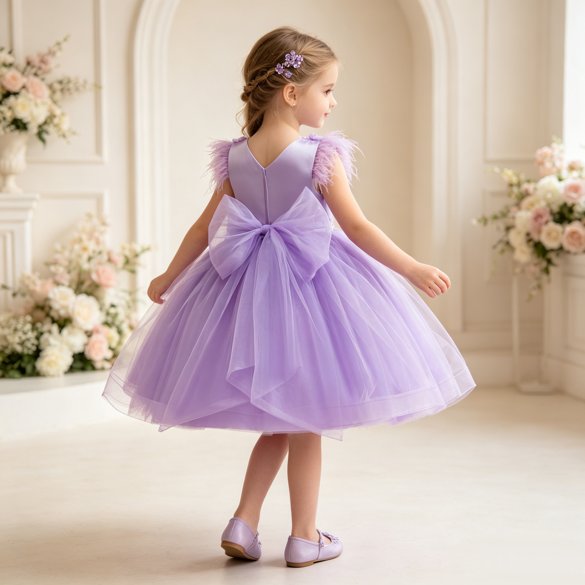 5182 Wholesale Toddler Flower Girls Tulle Dress Birthday Pageant Party Princess Formal Dresses Wedding Fancy Fairy Dress for Girls