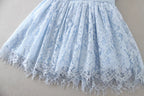 9866 1 Years Baby Girl Polynesian Dress Baby Blue Reception Dress 1st Birthday Indian Eid Dress Wholesale Baby Girl Frock Party Dress