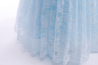 7568 Elegant Embroidered Evening Baby Blue Dress 4-5Y Handsmocked Floral Lace Wedding Bridesmaid Prom Custom Girl Party Princess Gown